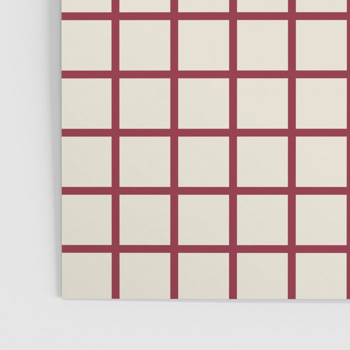 Red On Cream Grid Poster Gallery Image 3