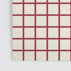 Red On Cream Grid Poster Gallery Image 3