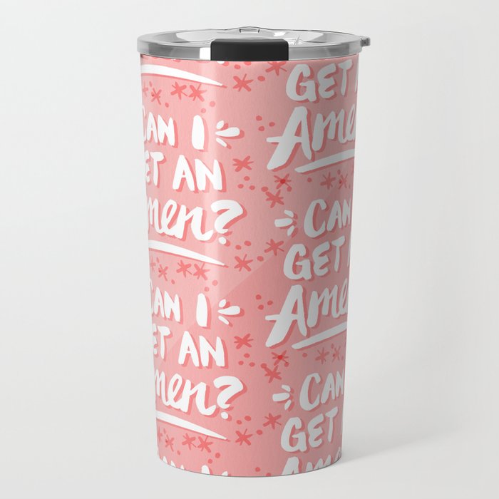 Can I Get An Amen? - Blush Pink Palette Travel Mug Gallery Image 1