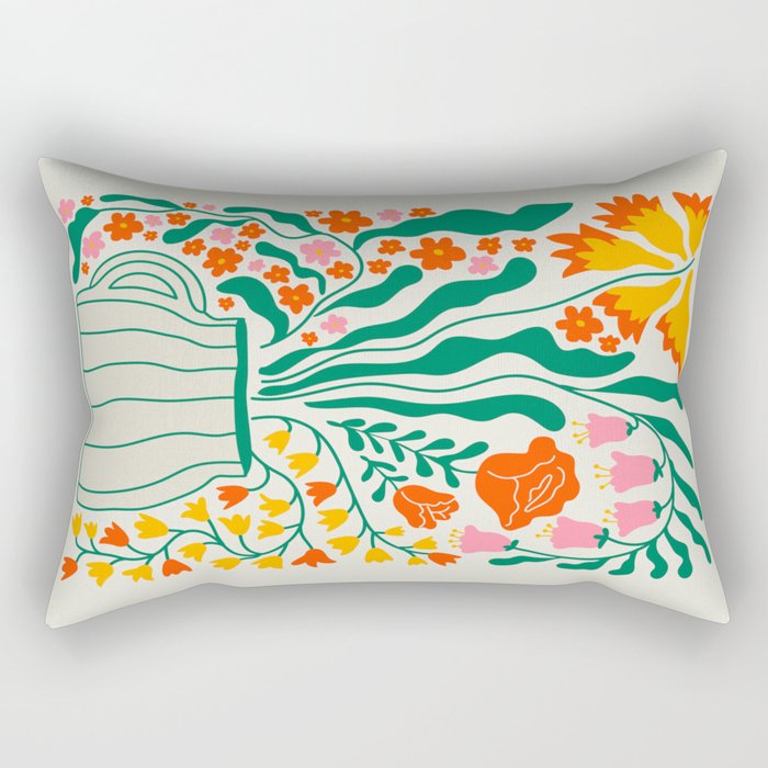 Flower Market 05: Los Angeles Rectangular Pillow Gallery Image 1