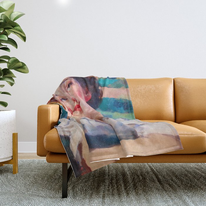 Daydream in Autumn Fields Throw Blanket Gallery Image 1