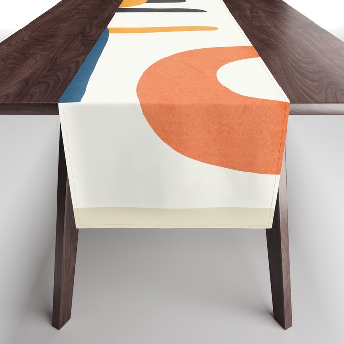 Abstract Colorful Setting 6 Table Runner Gallery Image 1
