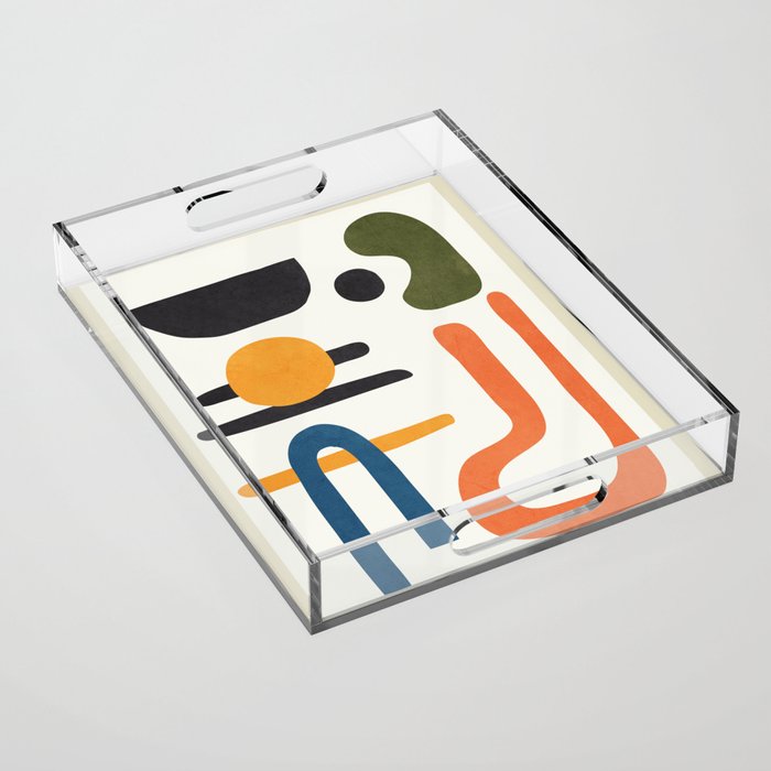 Abstract Colorful Setting 6 Acrylic Tray Gallery Image 1