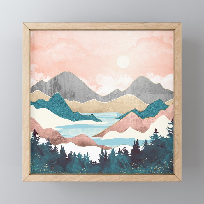 Lake Sunrise Mini Art Print Gallery Image 1