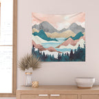 Lake Sunrise Wall Tapestry Gallery Image 2