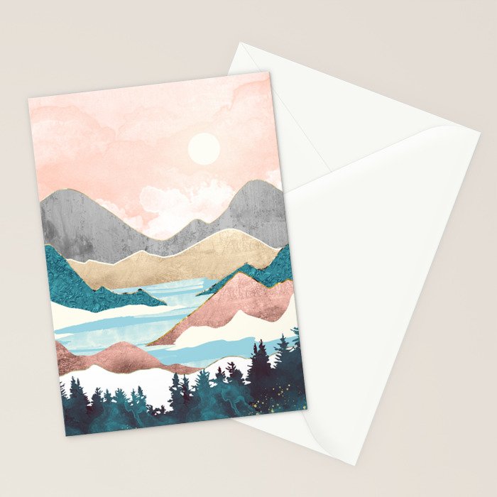 Lake Sunrise Stationery Card Gallery Image 2