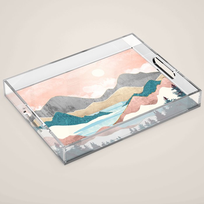 Lake Sunrise Acrylic Tray Gallery Image 1