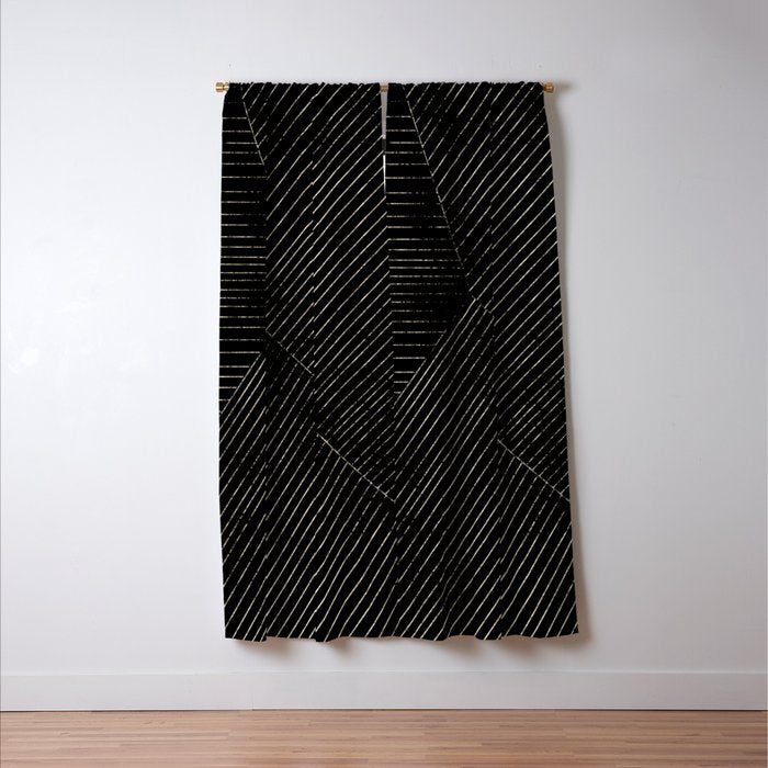 Modern lines- Black Window Curtain Gallery Image 3