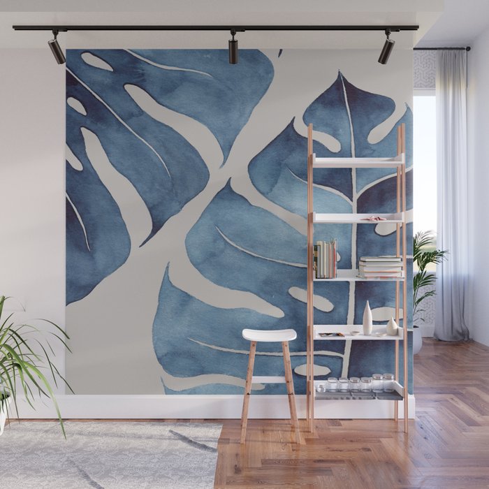 Blue Botanicals No. 2 Wall Mural Gallery Image 1