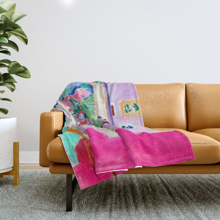 Henri Matisse The Open Window II Throw Blanket Gallery Image 1
