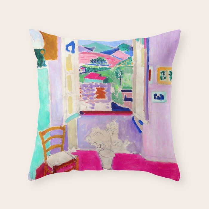 Henri Matisse The Open Window II Throw Pillow Gallery Image 6