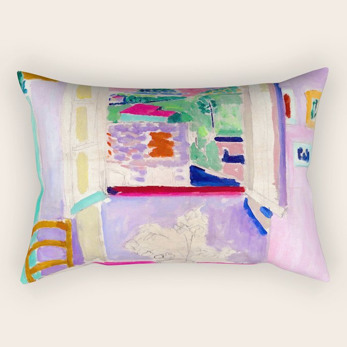 Henri Matisse The Open Window II Rectangular Pillow Gallery Image 1