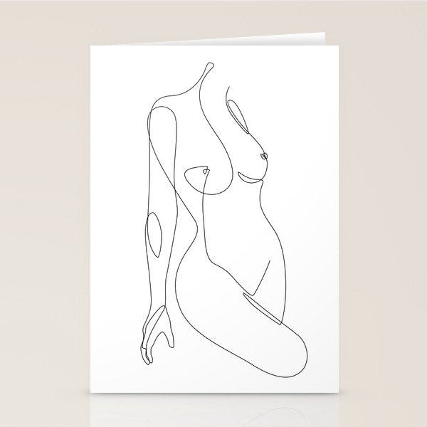 Single Nude Stationery Card Gallery Image 2