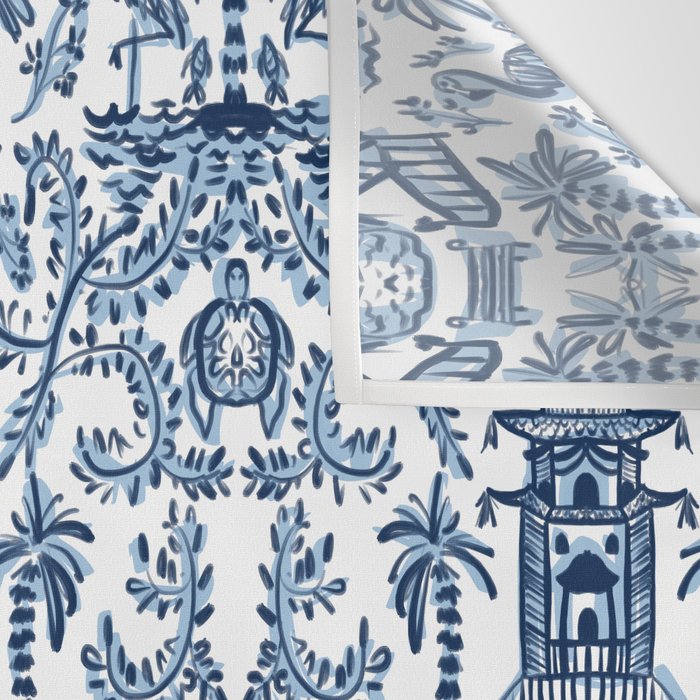 Coastal Chinoiserie II Wall Tapestry Gallery Image 3