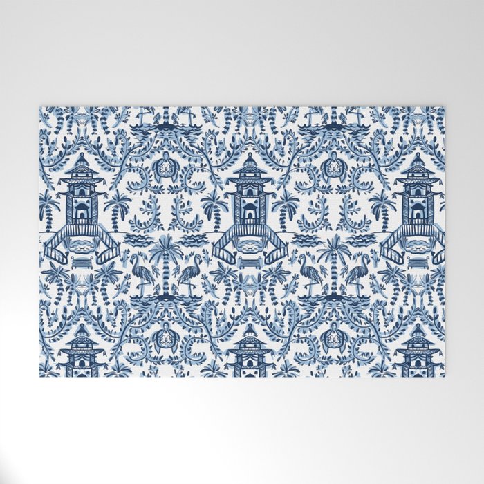 Coastal Chinoiserie II Welcome Mat Gallery Image 1