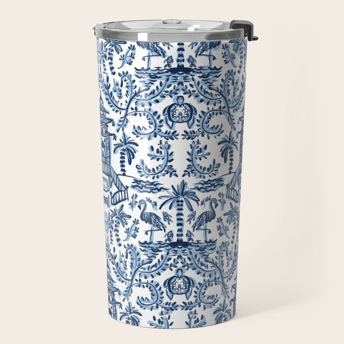 Coastal Chinoiserie II Travel Mug Gallery Image 2