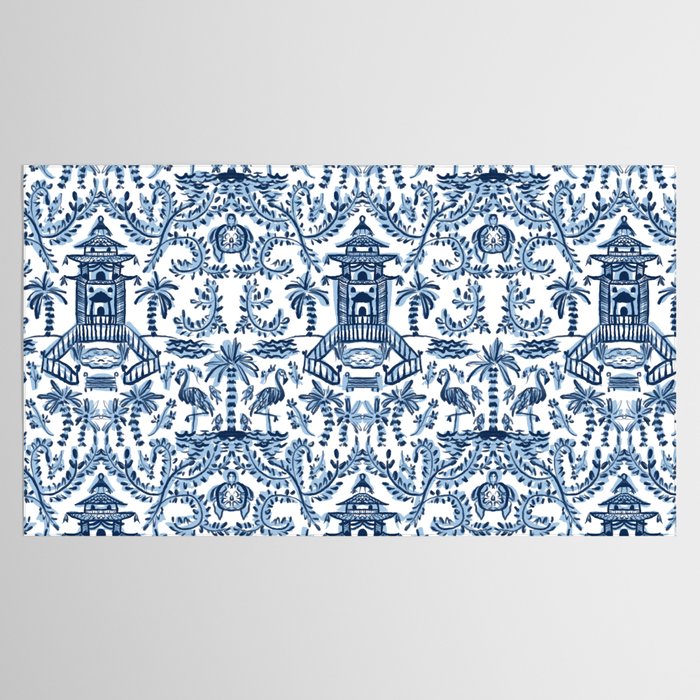 Coastal Chinoiserie II Tablecloth Gallery Image 2