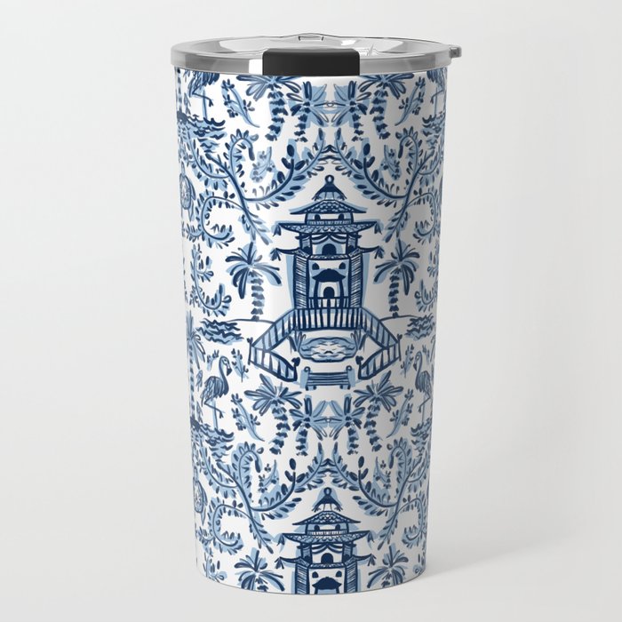 Coastal Chinoiserie II Travel Mug Gallery Image 1