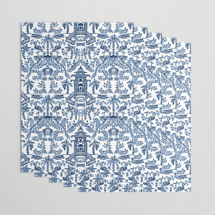 Coastal Chinoiserie II Wrapping Paper Gallery Image 3