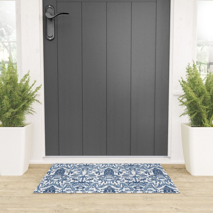 Coastal Chinoiserie II Welcome Mat Gallery Image 3