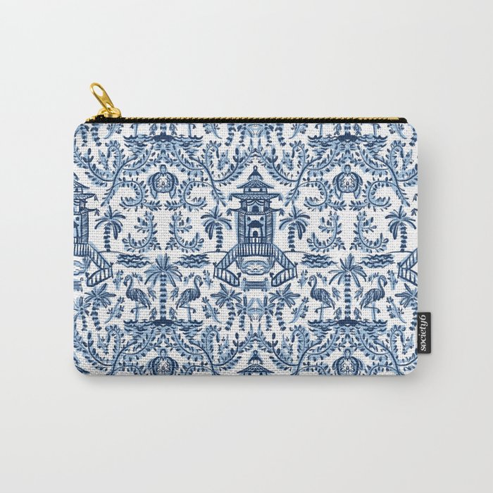 Coastal Chinoiserie II Carry All Pouch Gallery Image 1