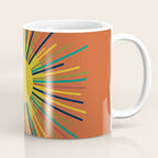 Sun - Mid Century Modern Multicolor Sunburst on Orange Coffee Mug Gallery Image 1