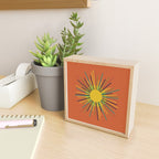 Sun - Mid Century Modern Multicolor Sunburst on Orange Mini Art Print Gallery Image 2