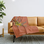Sun - Mid Century Modern Multicolor Sunburst on Orange Throw Blanket Gallery Image 1