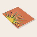 Sun - Mid Century Modern Multicolor Sunburst on Orange Notebook Gallery Image 2