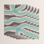 Muted pink and green stripe pattern Wrapping Paper Gallery Image 3