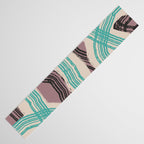 Muted pink and green stripe pattern Table Runner Gallery Image 3