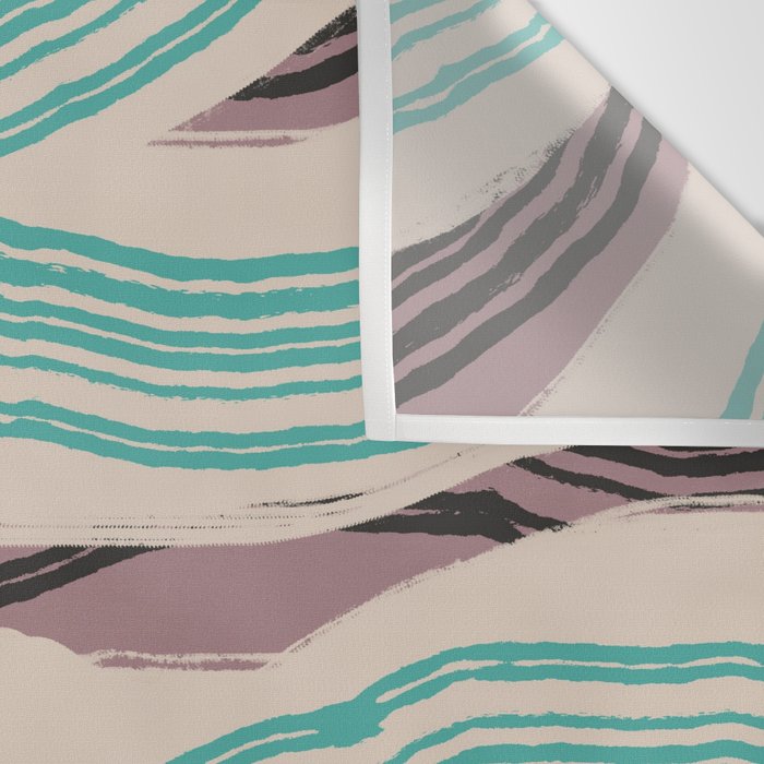 Muted pink and green stripe pattern Wall Tapestry Gallery Image 3