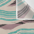 Muted pink and green stripe pattern Wall Tapestry Gallery Image 3