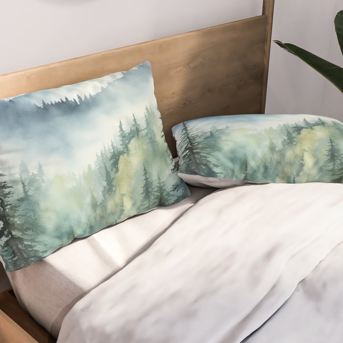Treetops in the Mist Pillow Sham Gallery Image 2