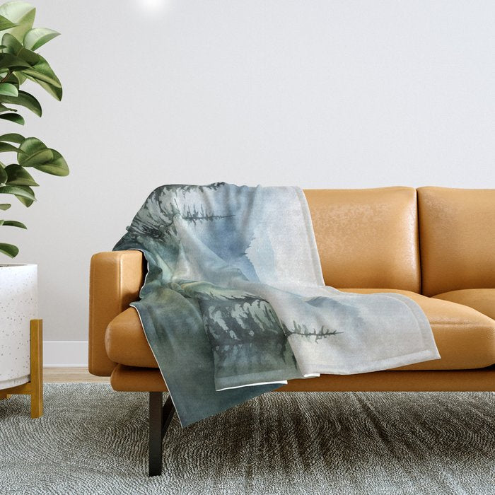 Treetops in the Mist Throw Blanket Gallery Image 1