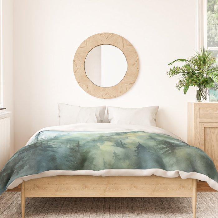 Treetops in the Mist Duvet Cover Gallery Image 3