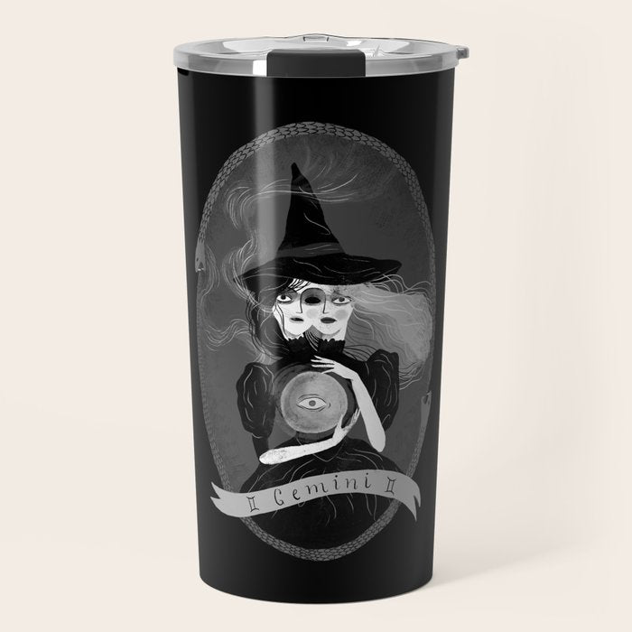 Gemini Witchy Zodiac Travel Mug Gallery Image 1