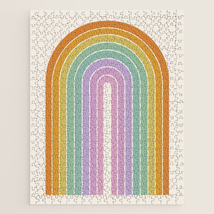 Gradient Arch XV Tropical Mid Century Modern Rainbow Jigsaw Puzzle Gallery Image 1