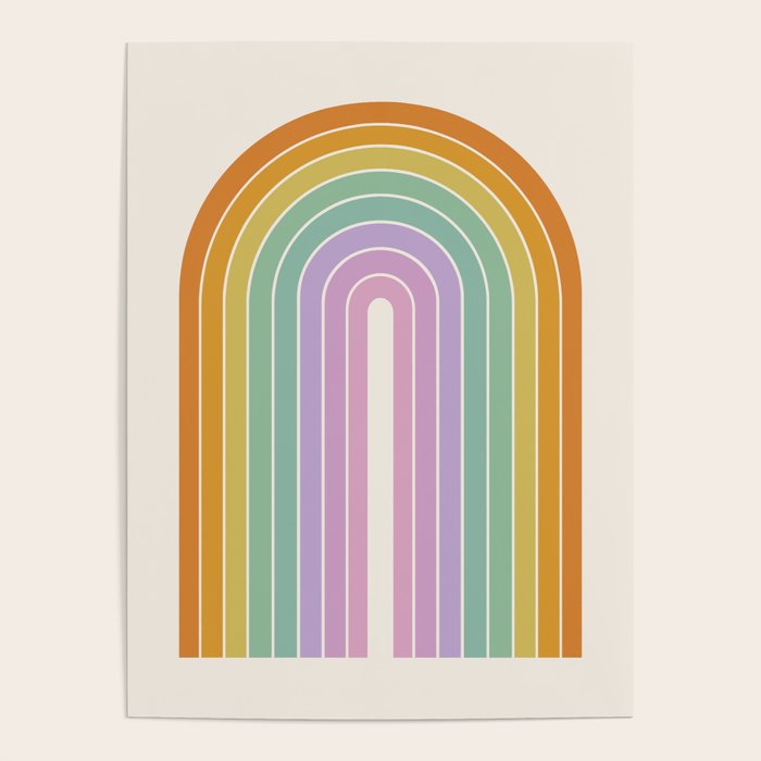 Gradient Arch XV Tropical Mid Century Modern Rainbow Poster Gallery Image 4