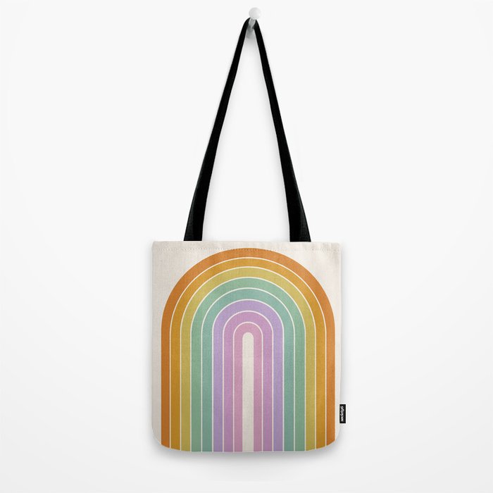 Gradient Arch XV Tropical Mid Century Modern Rainbow Tote Bag Gallery Image 2