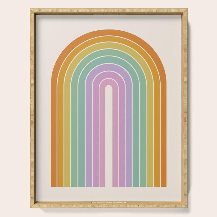 Gradient Arch XV Tropical Mid Century Modern Rainbow Serving Tray Gallery Image 1