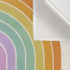 Gradient Arch XV Tropical Mid Century Modern Rainbow Wall Tapestry Gallery Image 3