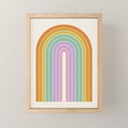 Gradient Arch XV Tropical Mid Century Modern Rainbow Mini Art Print Gallery Image 1
