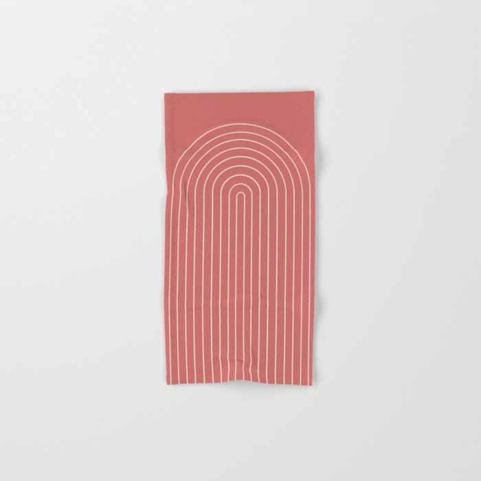 Minimal Arch LII Rose Modern Geometric Lines Bath Towel Gallery Image 1