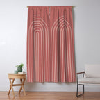 Minimal Arch LII Rose Modern Geometric Lines Window Curtain Gallery Image 5