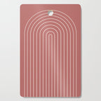 Minimal Arch LII Rose Modern Geometric Lines Cutting Board Gallery Image 1