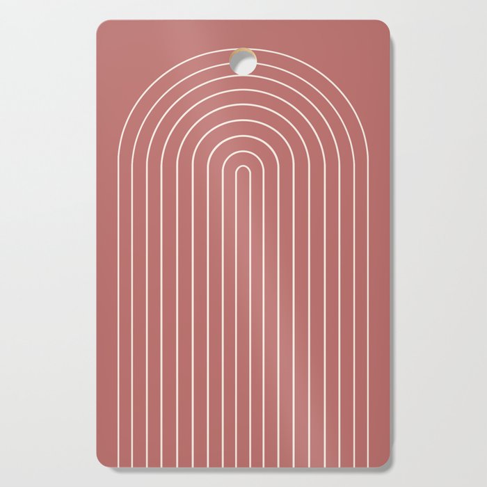 Minimal Arch LII Rose Modern Geometric Lines Cutting Board Gallery Image 1