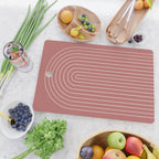 Minimal Arch LII Rose Modern Geometric Lines Cutting Board Gallery Image 2
