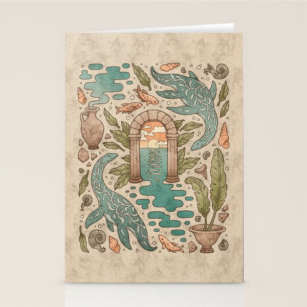 Paradise Panthalassa | Natural History Fantasy Art Stationery Card Gallery Image 1