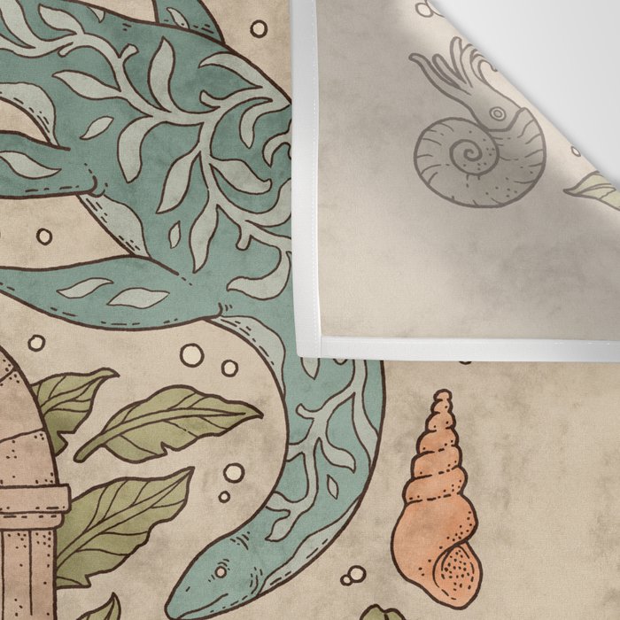 Paradise Panthalassa | Natural History Fantasy Art Wall Tapestry Gallery Image 3